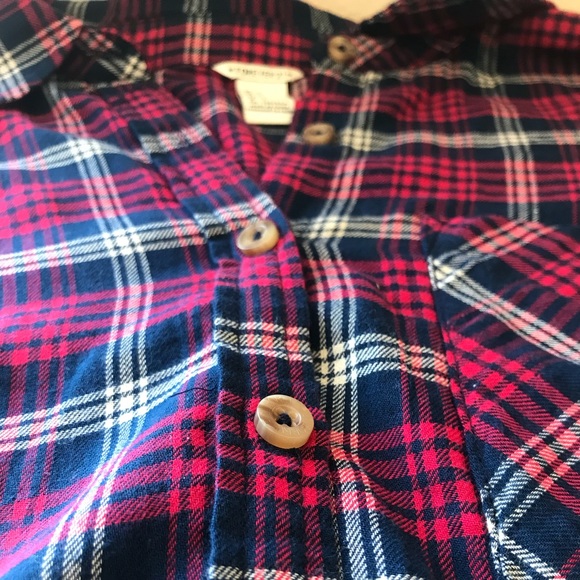 FOREVER 21 - plaid cropped top button up - Picture 3 of 4